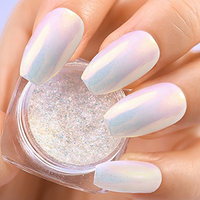 Glitter Pigment Poudre Blanc Miroir Perle Chrome Poudre À Ongles